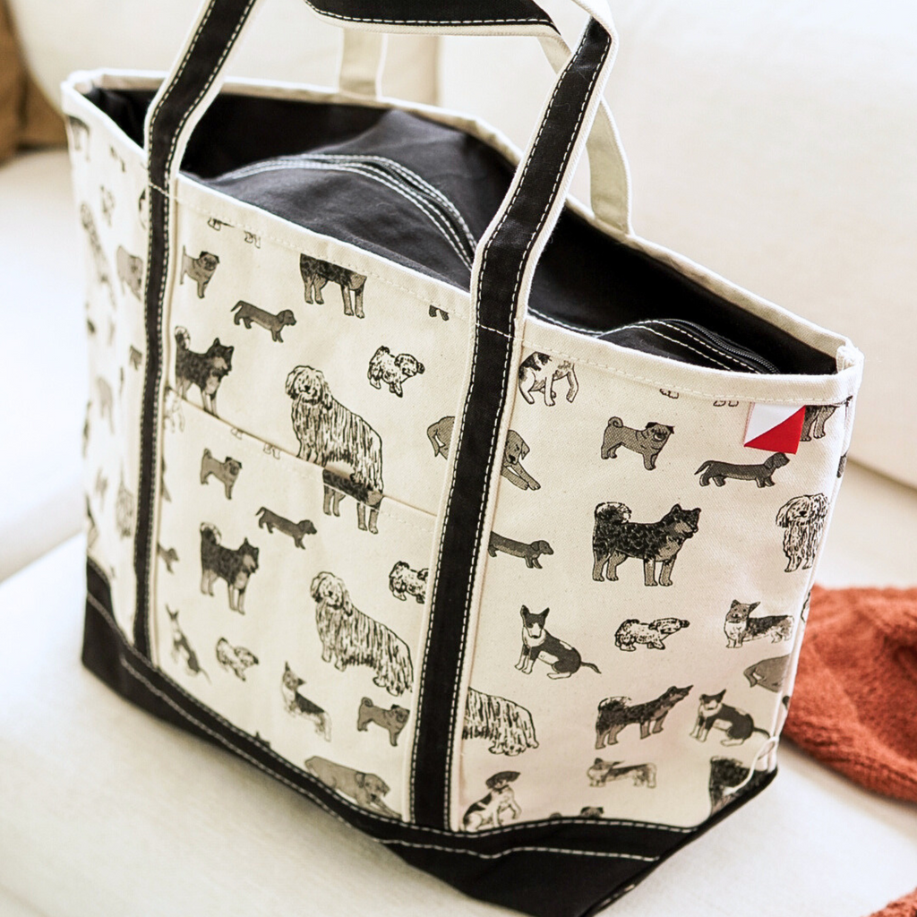 ShoreBags Classic Tote Dog Print Large
